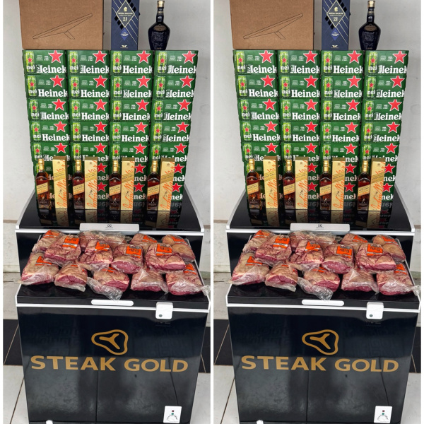 3 ED KIT C/ FREEZER (NOVO) +20 KG DE PICANHA+ 28 CAIXAS HEINEKEN+4 GOLD LABEL+5000 EM PREMIAÇÕES